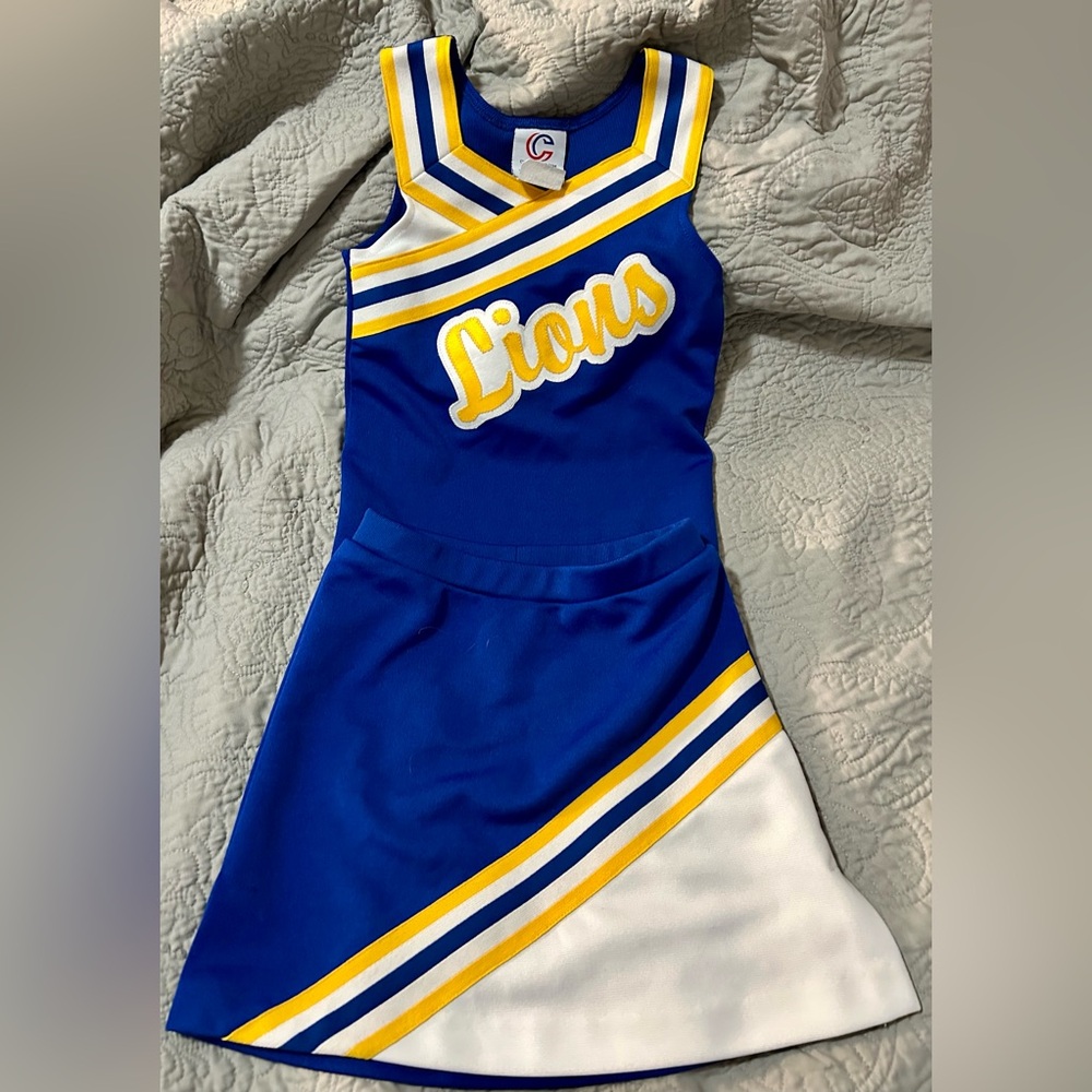 Lions Blue and Yellow Cheerleading Dress